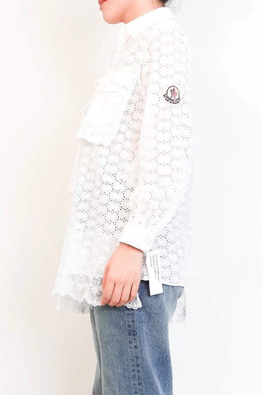 Broderie Anglaise blouse in white